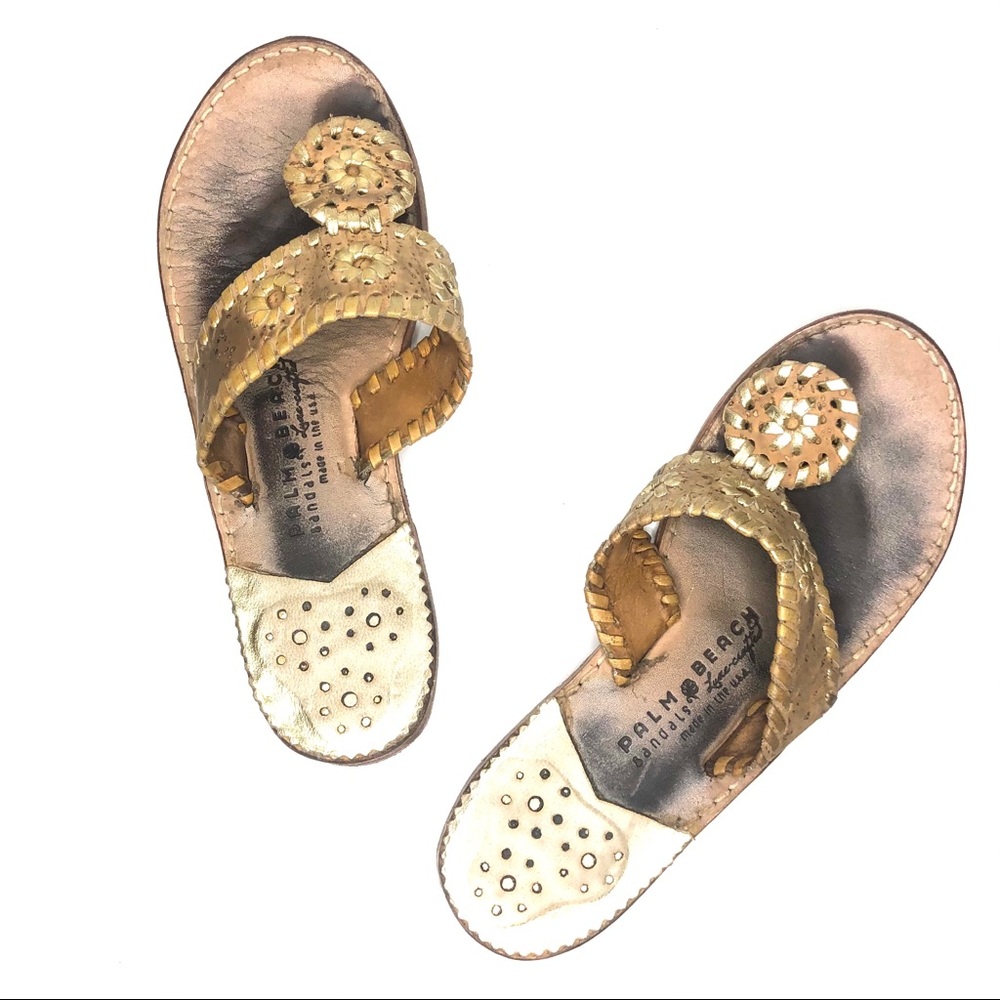 Palm Beach Sandals Cork and Gold Size 7